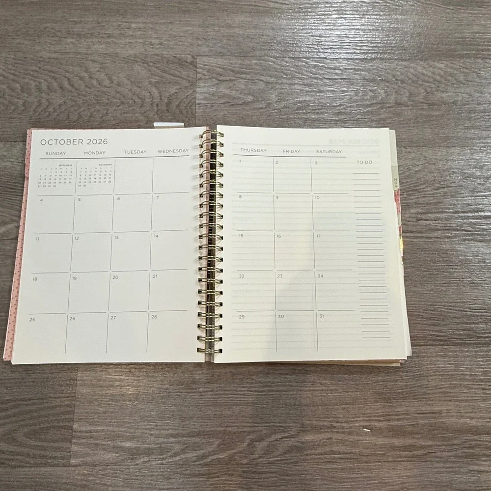 Papyrus 18 Month Spiral Planner 2026-2027 Floral 9x11 Agenda with Stickers NEW
